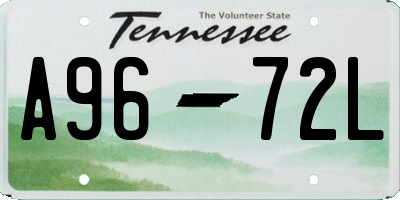 TN license plate A9672L
