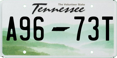 TN license plate A9673T