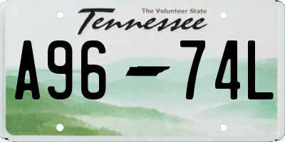 TN license plate A9674L