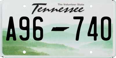TN license plate A9674O