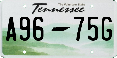 TN license plate A9675G