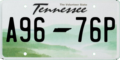 TN license plate A9676P