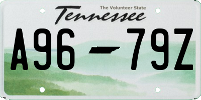 TN license plate A9679Z