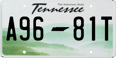 TN license plate A9681T