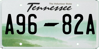 TN license plate A9682A