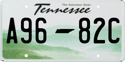 TN license plate A9682C