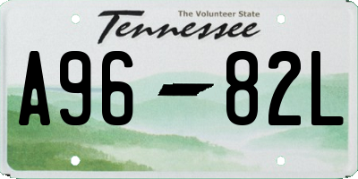 TN license plate A9682L