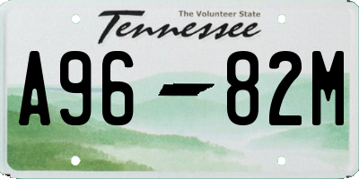 TN license plate A9682M