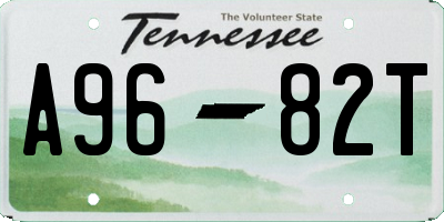 TN license plate A9682T