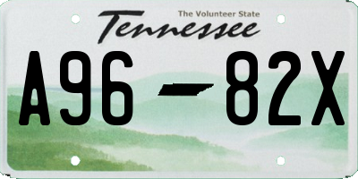 TN license plate A9682X