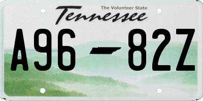 TN license plate A9682Z