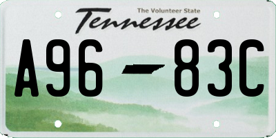 TN license plate A9683C