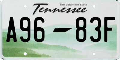 TN license plate A9683F