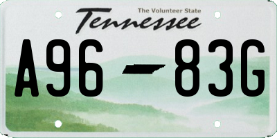TN license plate A9683G