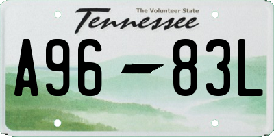 TN license plate A9683L