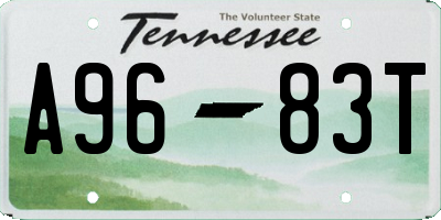 TN license plate A9683T
