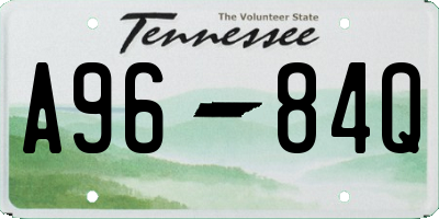 TN license plate A9684Q
