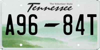 TN license plate A9684T