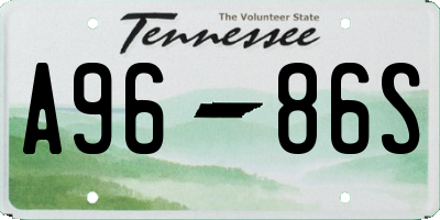 TN license plate A9686S