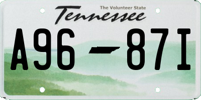 TN license plate A9687I