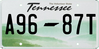 TN license plate A9687T