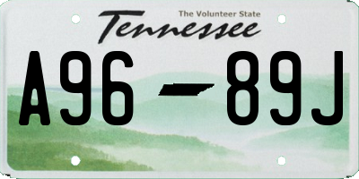 TN license plate A9689J