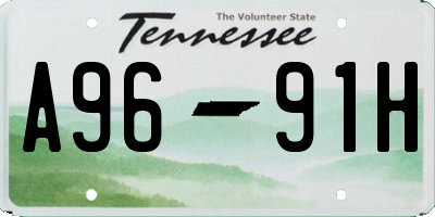 TN license plate A9691H