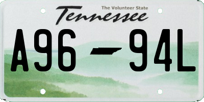 TN license plate A9694L