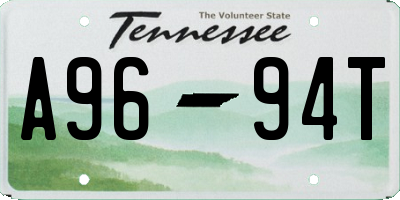 TN license plate A9694T