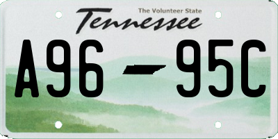 TN license plate A9695C