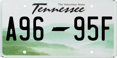 TN license plate A9695F