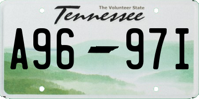 TN license plate A9697I