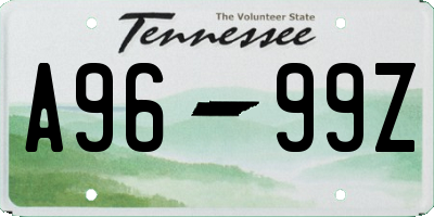 TN license plate A9699Z