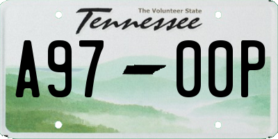 TN license plate A9700P