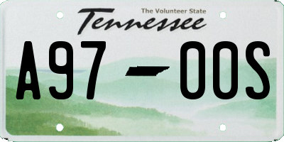 TN license plate A9700S