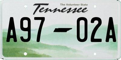 TN license plate A9702A