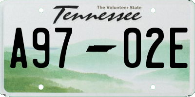 TN license plate A9702E