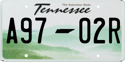 TN license plate A9702R