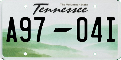 TN license plate A9704I