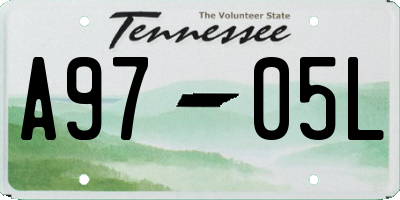 TN license plate A9705L
