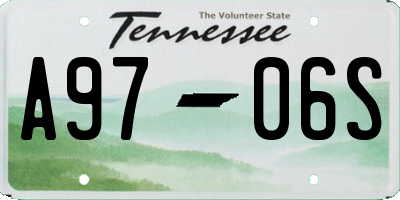 TN license plate A9706S