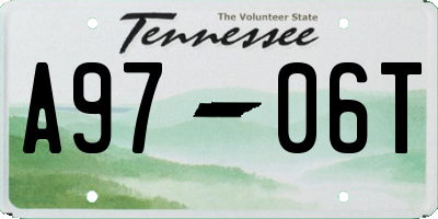 TN license plate A9706T