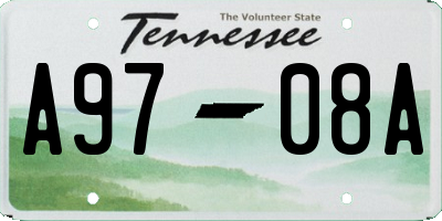 TN license plate A9708A
