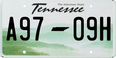 TN license plate A9709H