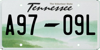 TN license plate A9709L