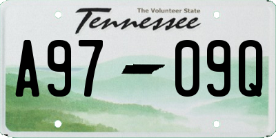 TN license plate A9709Q