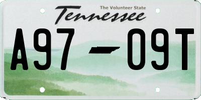 TN license plate A9709T