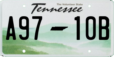 TN license plate A9710B
