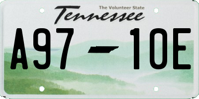 TN license plate A9710E