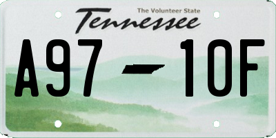 TN license plate A9710F